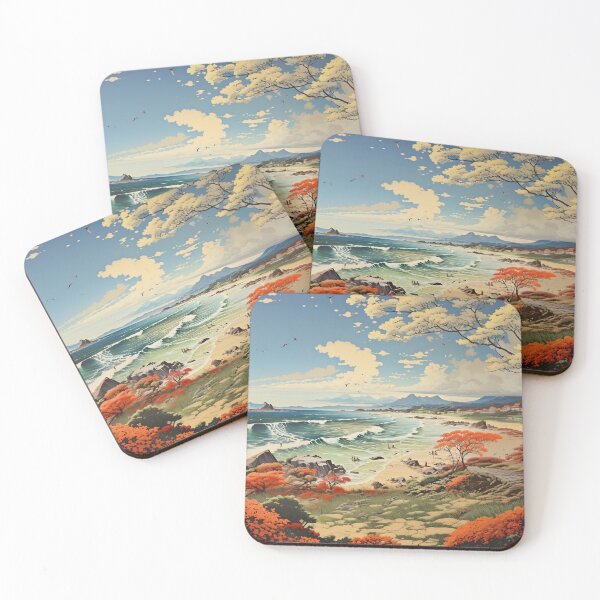 Item preview, Ninomiya Beach Japanese Landscape designed and sold by solrevolver.