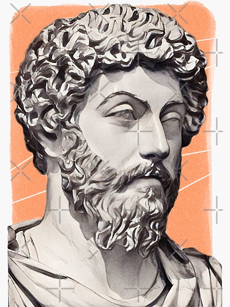 emperador marco aurelio Sticker for Sale by CRAZY -ART