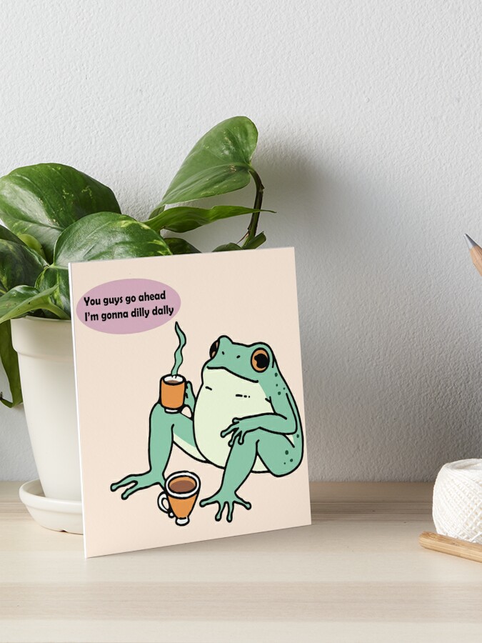 Cute baby frog Art Board Print for Sale by wonderxwander