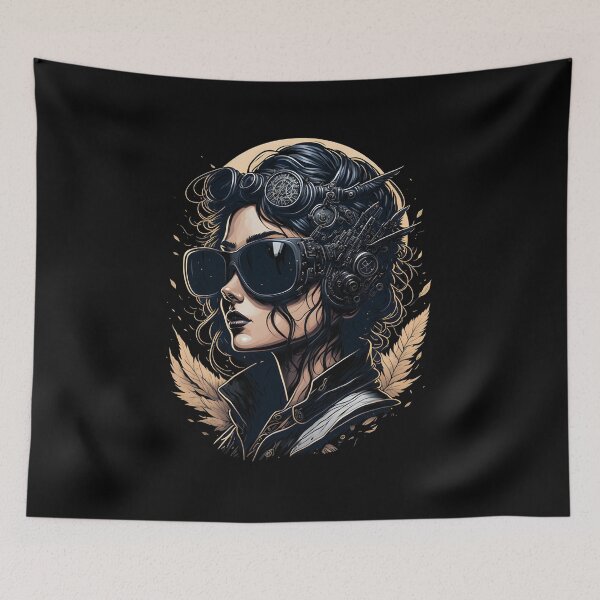 Item preview, Female Steampunk Aviator Portrait designed and sold by SoccaTamam.