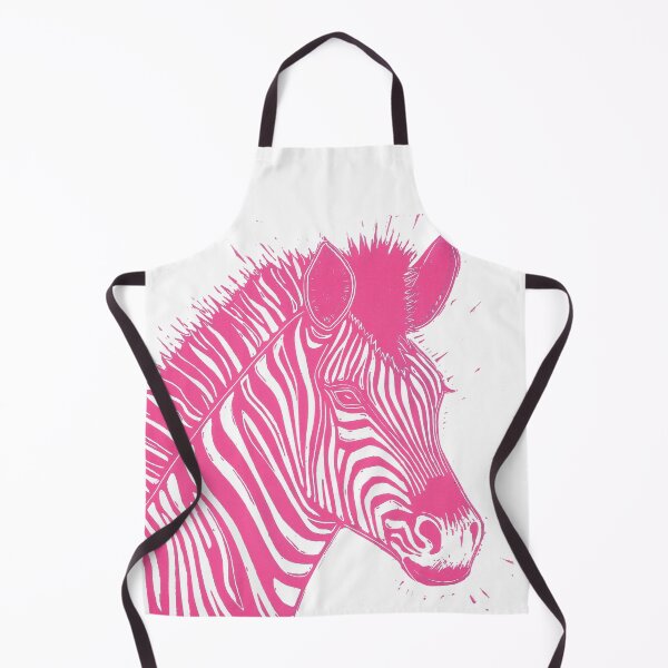 Item preview, Zebra Linocut in Pink and White designed and sold by Maddy Bennett.