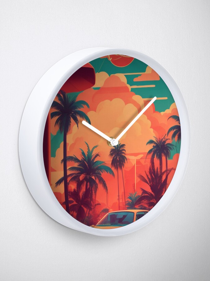 2 Embracing Nostalgia: Unleashing the Charm of Retro Vibe Design Clock  for Sale by CyberCollective