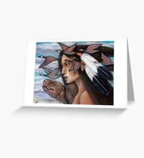 Sky Woman Iroquois Mother Goddess Greeting Card