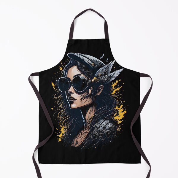 Item preview, Vintage Portrait Woman Pilot Steampunk Style designed and sold by SoccaTamam.