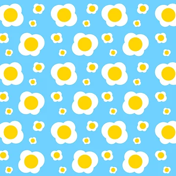Artwork thumbnail, fried eggs pattern by NIKOMI STUDIO