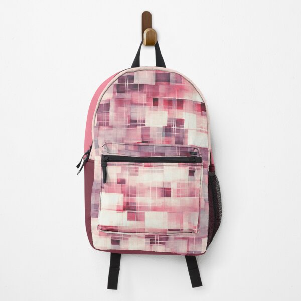 Item preview, Berries and Cream Cubes and Lines Abstract Deconstructed Plaid designed and sold by micklyn.