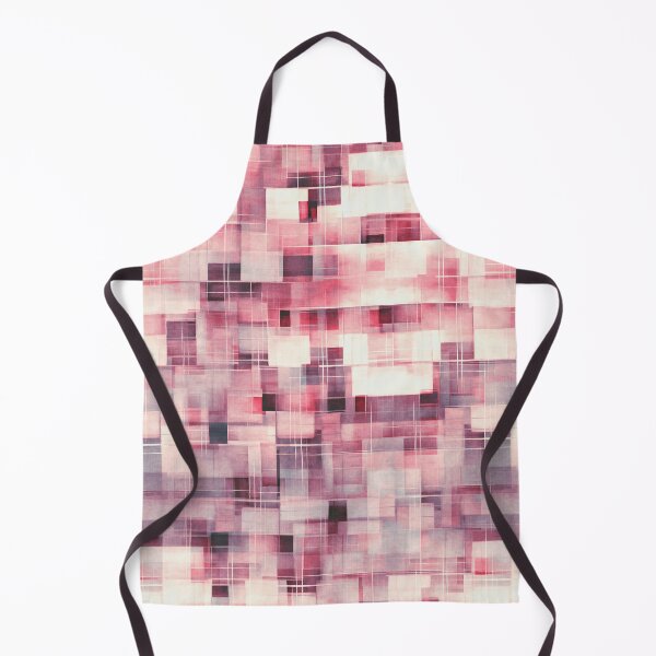 Aperçu de l'œuvre Plaid déconstruit abstrait de cubes et de lignes de baies et de crème créée et vendue par micklyn.
