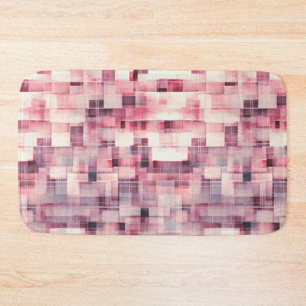 Item preview, Berries and Cream Cubes and Lines Abstract Deconstructed Plaid designed and sold by micklyn.