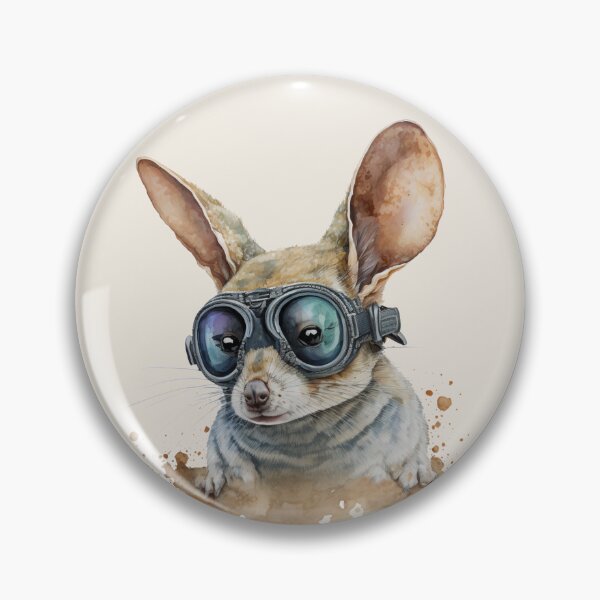 Item preview, Hopping Jerboa Wearing Goggles Watercolour Portrait designed and sold by Sturdust.
