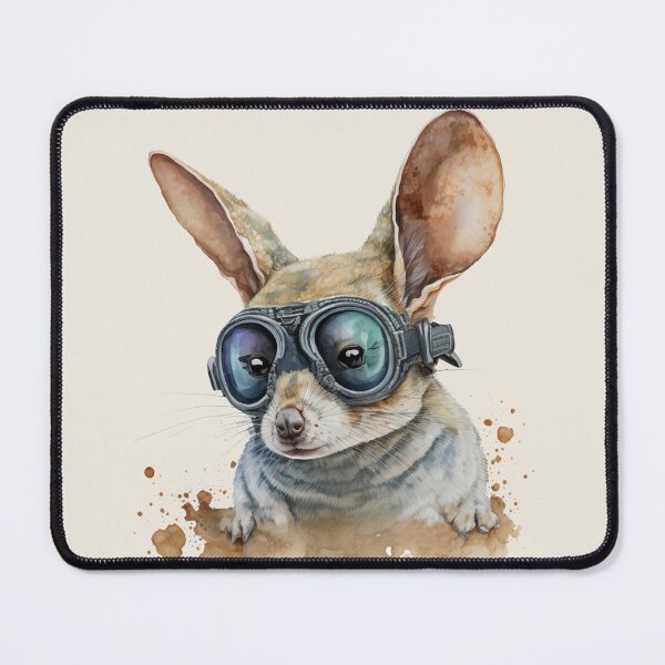 Item preview, Hopping Jerboa Wearing Goggles Watercolour Portrait designed and sold by Sturdust.
