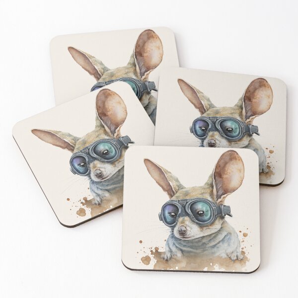 Item preview, Hopping Jerboa Wearing Goggles Watercolour Portrait designed and sold by Sturdust.