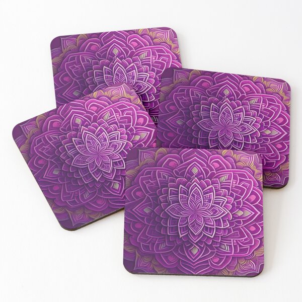 Item preview, Harmony of Pink Ombre Mandala - Serene Art Print for Mindful Spaces designed and sold by Dshoppin.