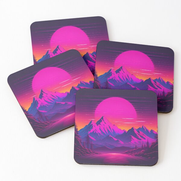 Item preview, Synthwave Mountains  designed and sold by LIOPRINTS.