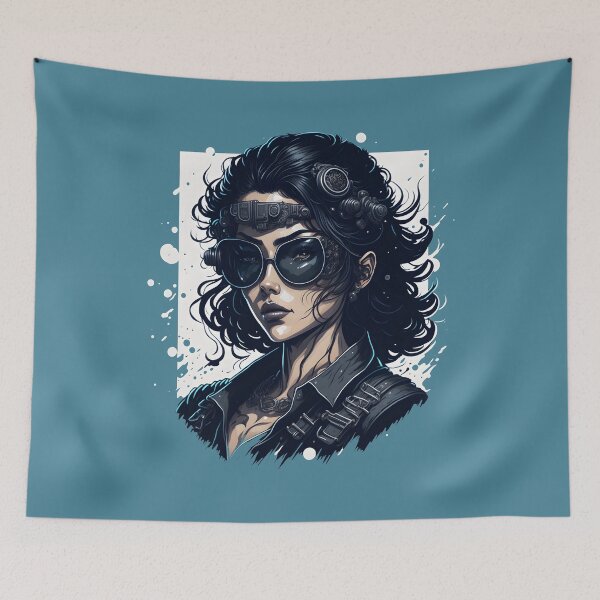 Item preview, Steampunk Pilot Woman Portrait designed and sold by SoccaTamam.