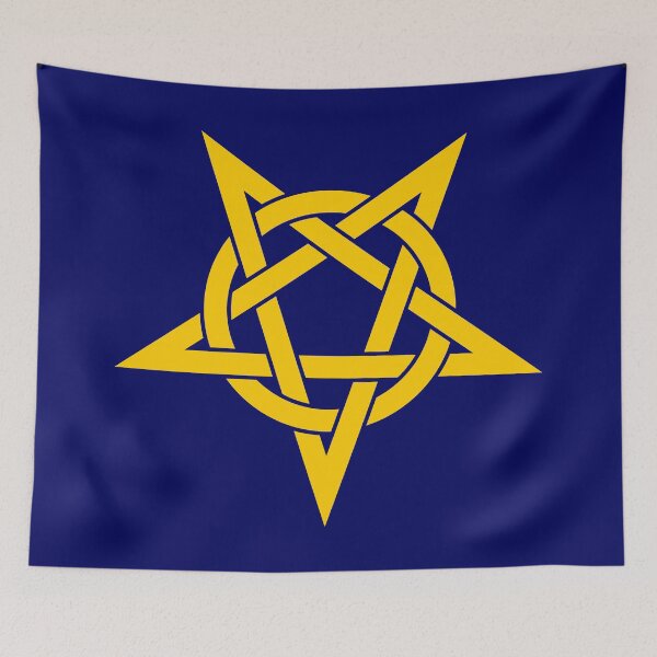 Item preview, Yellow Pentagram Intertwined With a Circle designed and sold by Jeallan Designs.
