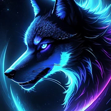Artwork thumbnail, Neon Wolf by FashCode