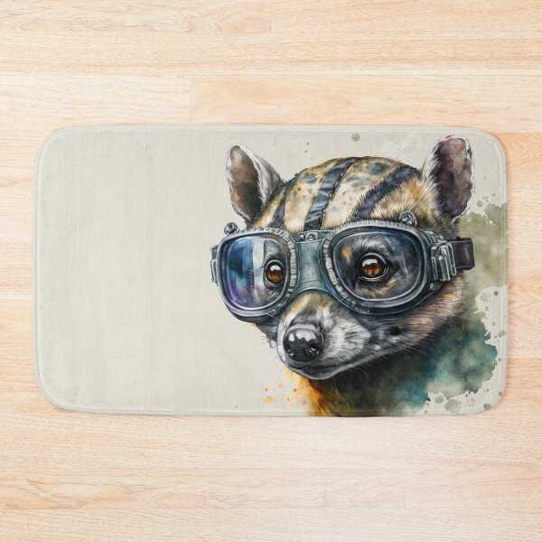 Item preview, Indian Civet Wearing Goggles Watercolor Portrait designed and sold by Sturdust.