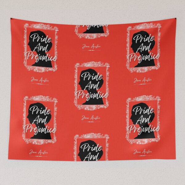 Item preview, Pride and Prejudice - Jane Austen -red- Book cover  designed and sold by Novelnook.