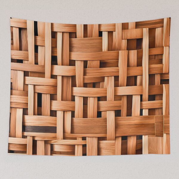 Item preview, Craft pattern of wooden woven texture in natural colors designed and sold by Rostislav Bouda.