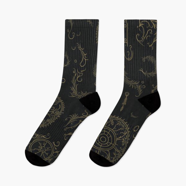 Item preview, Earthy Elegance: Brown Hand-Drawn Round Patterns on Black Background designed and sold by kn-clothing.