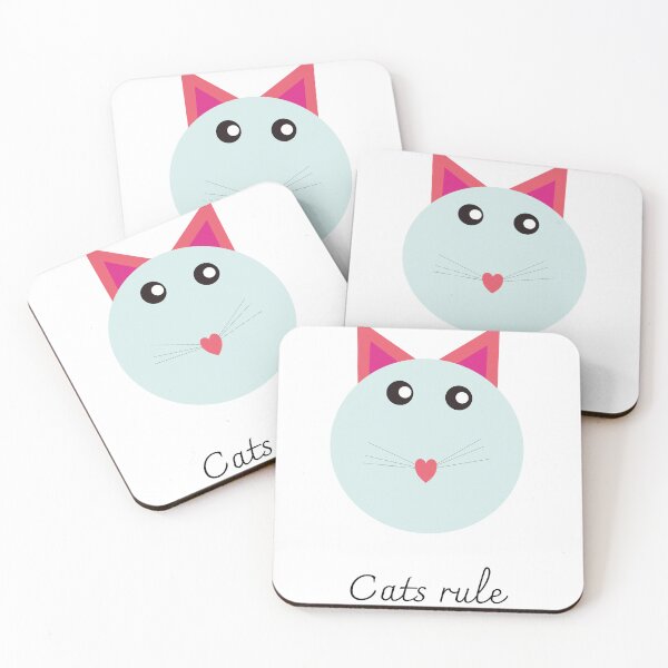 Item preview, Cats Rule White. Digital Illustration designed and sold by Glenn Maguire.