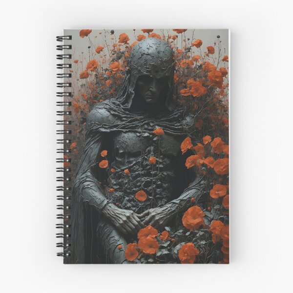 Item preview, Warrior in the red flowers dark fantasy designed and sold by Matthew Nikolaj.