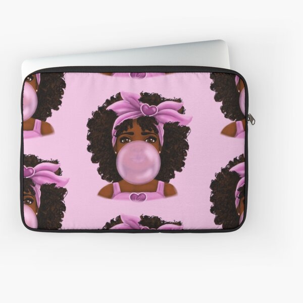 Bubble Gum- Little Black Girl Portrait Laptop Sleeve
