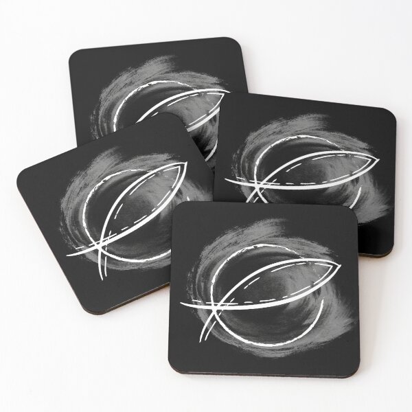 Item preview, Christian Jesus Fish Symbol with Brushstroke Background designed and sold by CrossAndCrown.