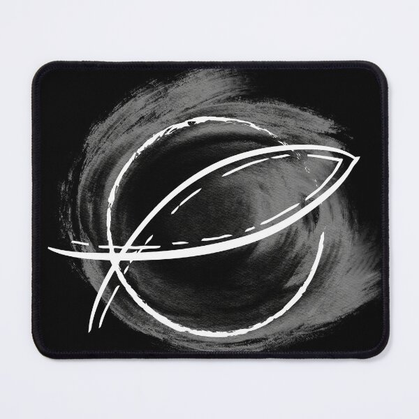 Item preview, Christian Jesus Fish Symbol with Brushstroke Background designed and sold by CrossAndCrown.