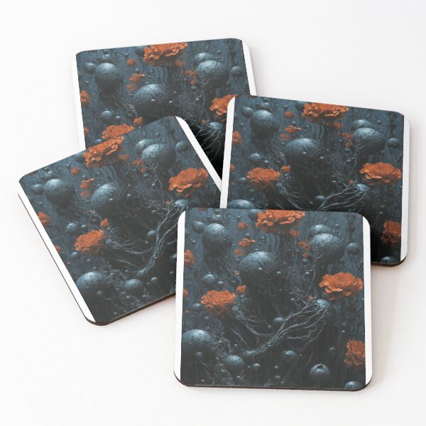 Item preview, Painted dark fantasy world with red flowers designed and sold by Matthew Nikolaj.