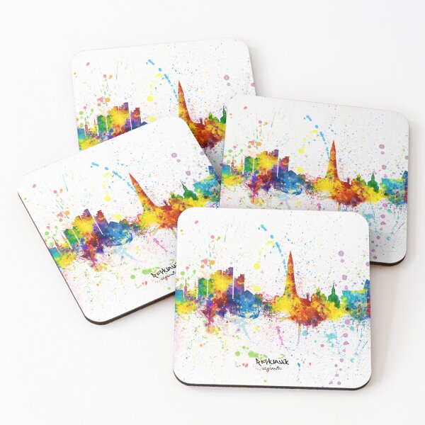 Artikelvorschau, Skyline von Reykjavík Island entworfen und verkauft von ArtPrints.