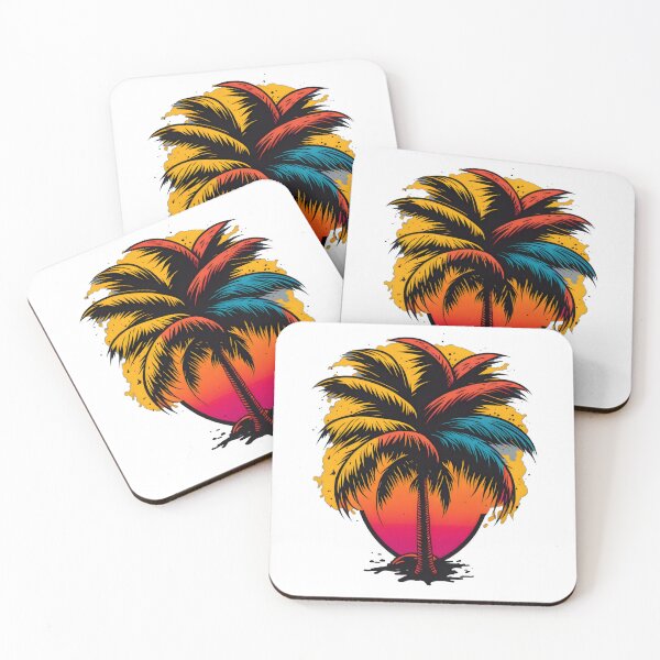 Item preview, Colorful palm tree designed and sold by BearsAndSkulls.