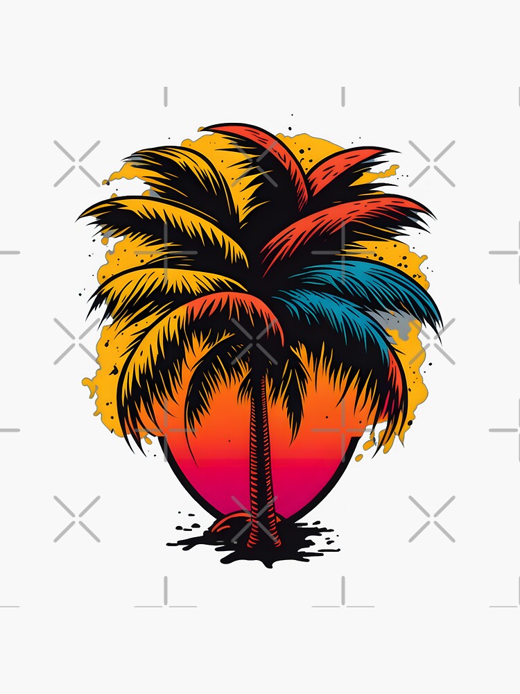 Palm Tree Sticker for Sale by Costeen  Palm tree sticker, Tree stickers,  Tumblr stickers