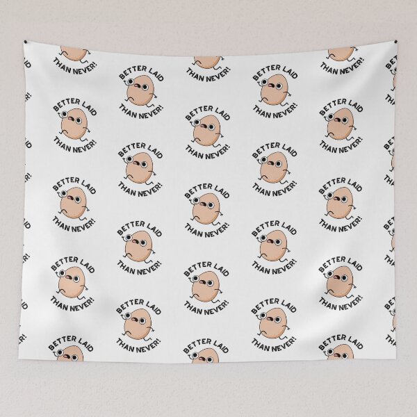 Item preview, Better Laid Than Never Funny Egg Puns  designed and sold by punnybone.