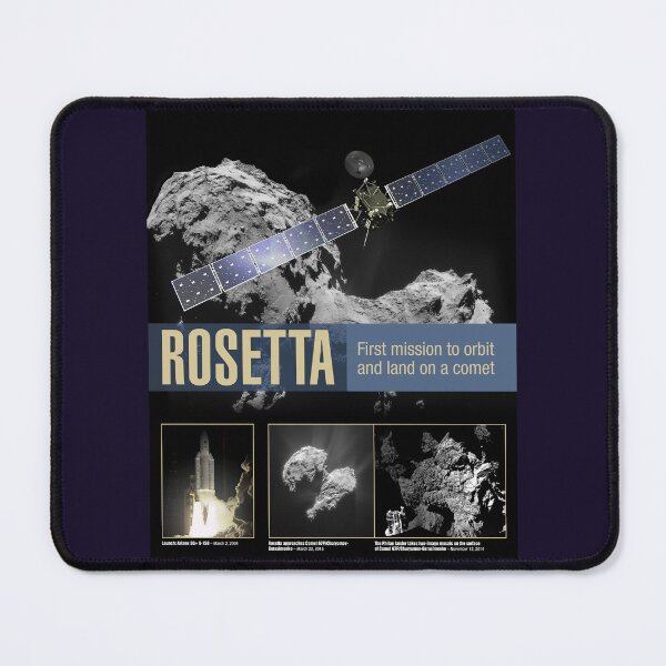 Item preview, Rosetta mission overview poster designed and sold by SolidEarthArt.