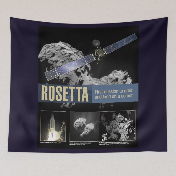 Item preview, Rosetta mission overview poster designed and sold by SolidEarthArt.