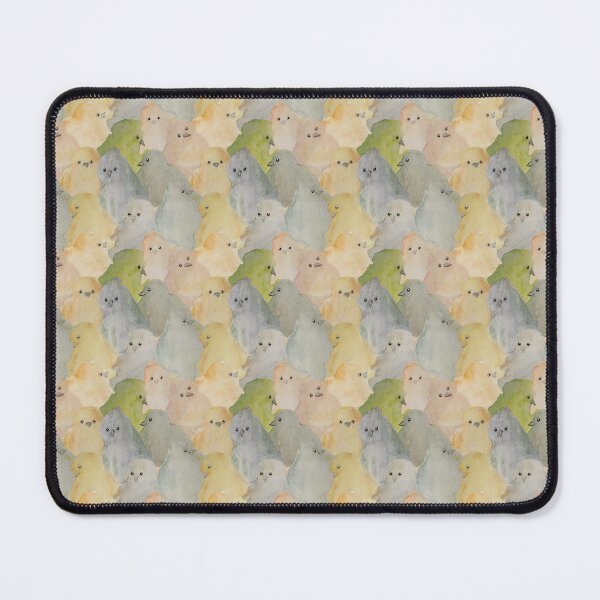 Item preview, Abstract Watercolor Pastel Hand-Painted Birds Cute Blue Yellow Green Beige Netural designed and sold by dashaporoshina.