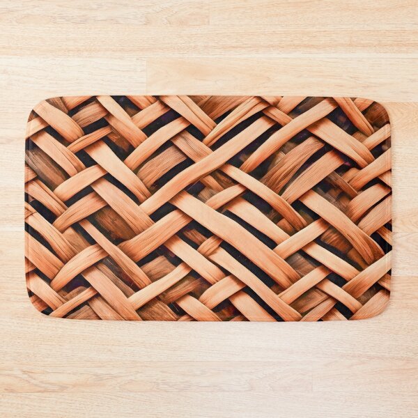Item preview, Woven wooden material craft pattern in natural colors designed and sold by Rostislav Bouda.