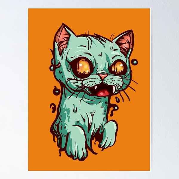 Zombie Cat Posters for Sale