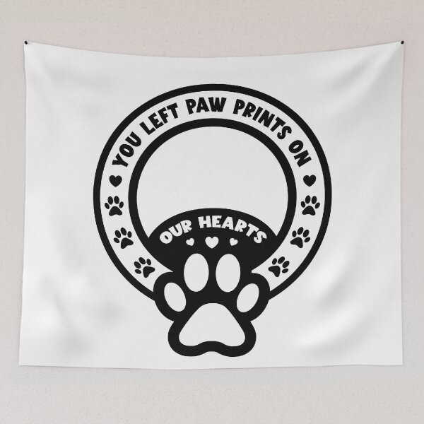 Item preview, you left paw prints on our hearts  designed and sold by EmeraldeaArt.