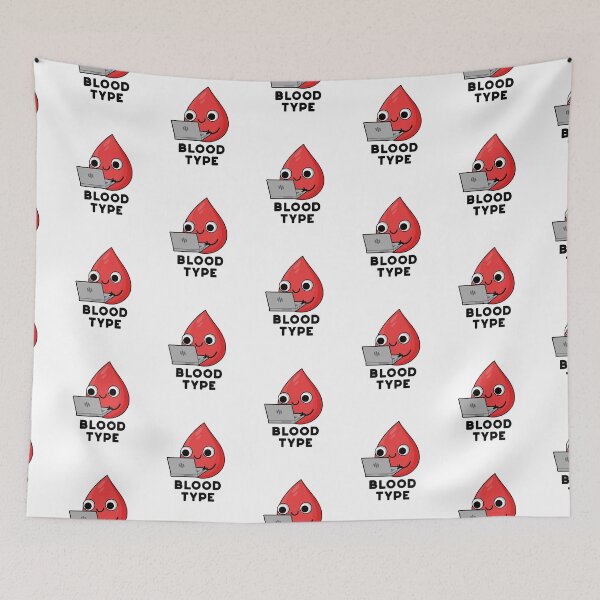Item preview, Blood Type Funny Blood Drop Puns  designed and sold by punnybone.