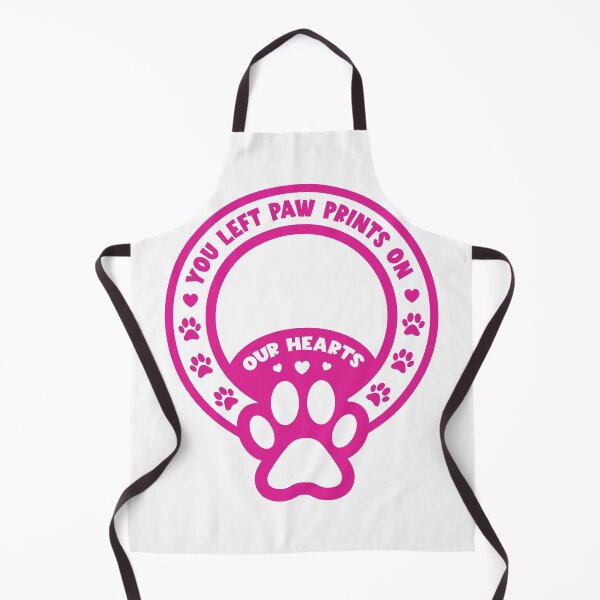 Item preview, you left paw prints on our hearts - in hot pink designed and sold by EmeraldeaArt.