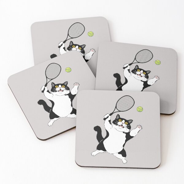 Item preview, Cat Plays Tennis designed and sold by AMERICANCHEEZ.