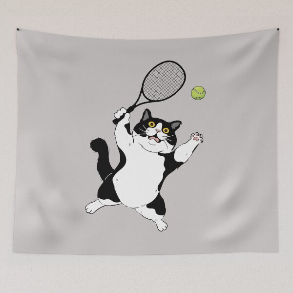 Item preview, Cat Plays Tennis designed and sold by AMERICANCHEEZ.