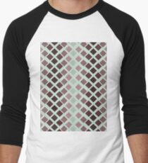 Red Abstract Retro Pattern Men's Baseball ¾ T-Shirt