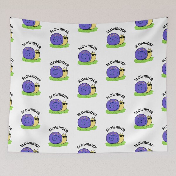 Item preview, Slow Rider Funny Snail Puns  designed and sold by punnybone.