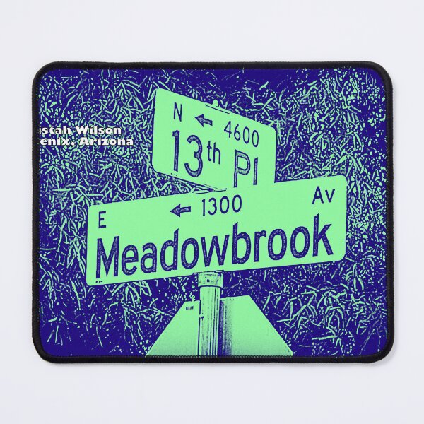 Item preview, North 13th Place & East Meadowbrook Avenue, Phoenix, Arizona designed and sold by The Street Sign Store.