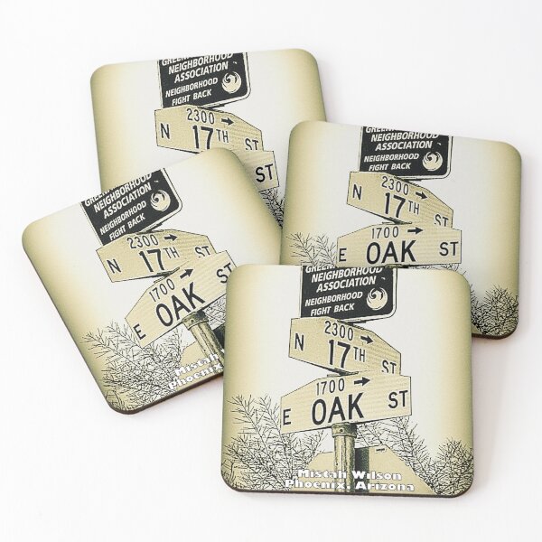 Item preview, North 17th Street & East Oak Street, Phoenix, Arizona designed and sold by The Street Sign Store.