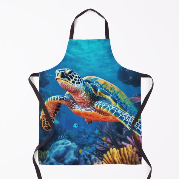 Item preview,  Vibrant color sea turtle digital print in a variety of mediums designed and sold by dcrc.