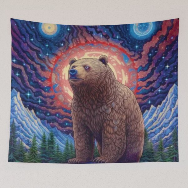 Item preview, Magical Mystical Celestial Bear designed and sold by Myra365Art.
